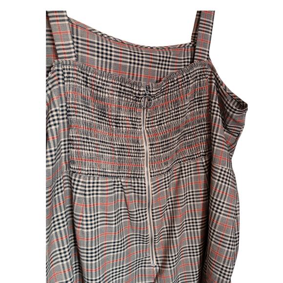 NEW AVA & VIV Dress Plus 3X Plaid Jumper Pinafore Fall Career Office Brown Black - Picture 7 of 9